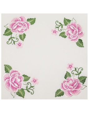 Carpeta cuadrado de poliéster Blanme Rosas 3