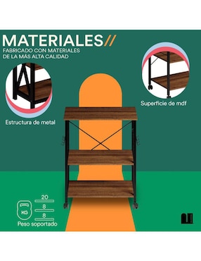 Carro de bar áreas múltiples Mubson MDF