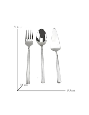 Set para pastel Alzasi de acero inoxidable 3 piezas