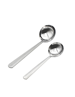 Set cubiertos para servicio Alzasi de acero inoxidable 2 piezas