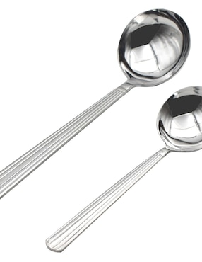 Set cubiertos para servicio Alzasi de acero inoxidable 2 piezas