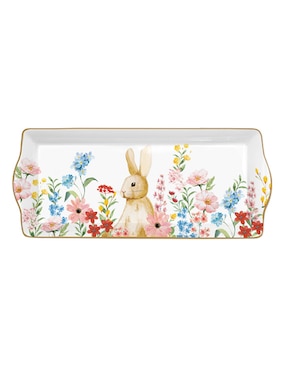 Charola N Narrative Easter Bunny De Porcelana