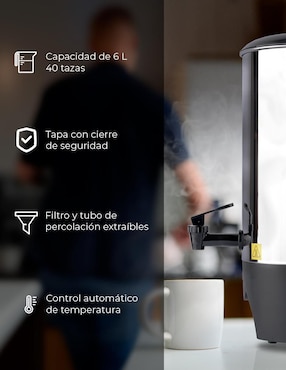 Cafetera percoladora Daewoo DCP-6L-40