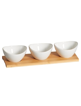 Set Bowl Köstlich Gold 4 Piezas De Porcelana