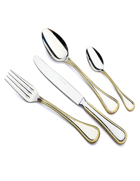Set cubiertos Köstlich Charlotte de acero inoxidable 24 piezas