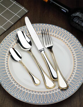 Set cubiertos Köstlich Charlotte de acero inoxidable 24 piezas
