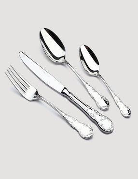 Set cubiertos Köstlich Isabella de acero inoxidable 24 piezas