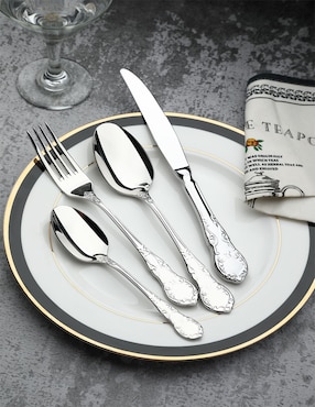 Set cubiertos Köstlich Isabella de acero inoxidable 24 piezas