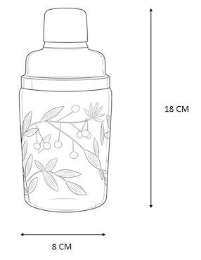 Coctelera N Narrative de vidrio