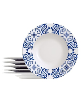 Set Platos Tramontina Algarve De Porcelana 6 Piezas