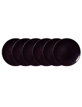 Set platos Tramontina Ametista de porcelana 6 piezas