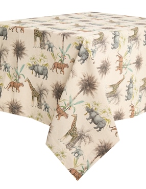 Mantel rectangular de algodón Bowtique Safari