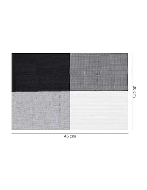 Set mantel individual rectangular de ratán pvc Wünd