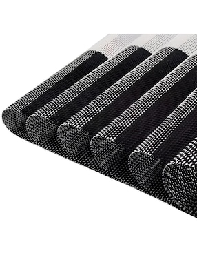 Set mantel individual rectangular de ratán pvc Wünd