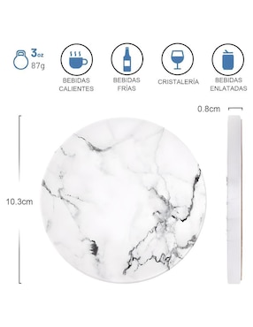 Set portavaso Wünd de cerámica 6 piezas