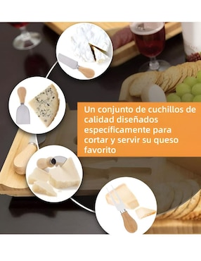 Set tabla para queso Wünd de bambú