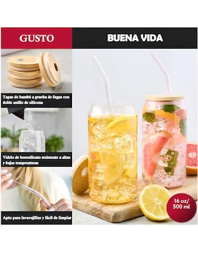 Set vasos Wünd de vidrio con 4 piezas