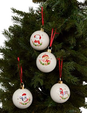 Set esfera navideña N Narrative Christmas decorations con 4 piezas
