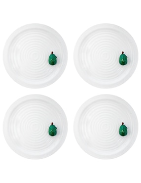 Set Platos Galerias El Triunfo Higo De Porcelana 4 Piezas