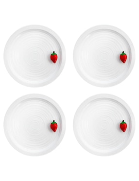 Set Platos Galerias El Triunfo De Porcelana 4 Piezas