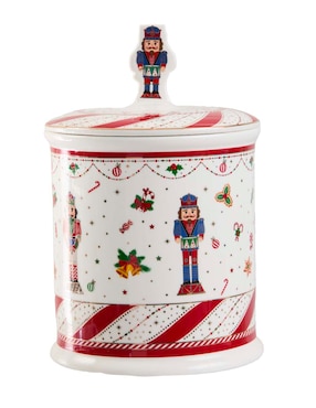 Contenedor navideño N Narrative Ntcracker Twist de porcelana