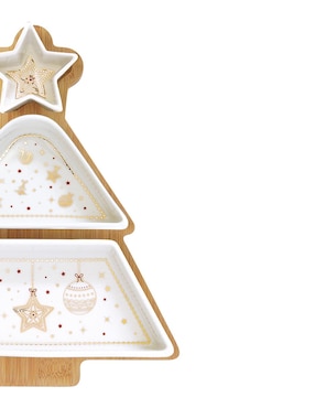 Set botanero navideño N Narrative Christmas Lights de porcelana