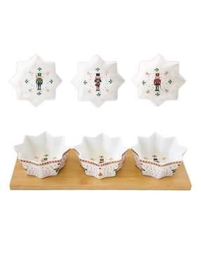 Set botanero navideño N Narrative Classic Nutcracker de Porcelana