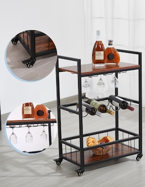 Carro de bar áreas múltiples Easy Living Spritz melamina
