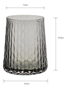 Vaso dof N Narrative de vidrio