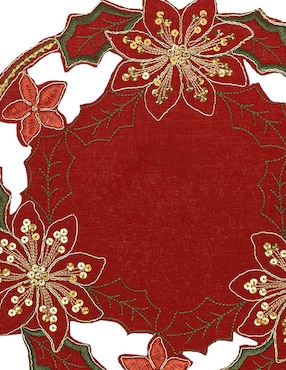 Carpeta redonda de poliéster Köstlich navidad