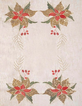 Mantel navideño rectangular de poliéster Köstlich Nochebuenas