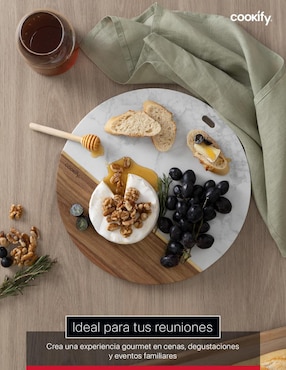 Tabla para queso Cookify de madera y mármol