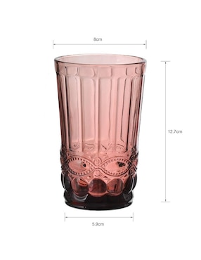 Vaso para agua N Narrative Genevieve de vidrio