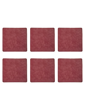 Set de portavasos Bari Home Alcántara 6 piezas