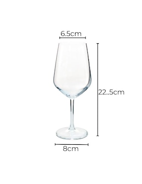 Set de copas para vino Rcr Cristalleria Italiana Pervino de cristal