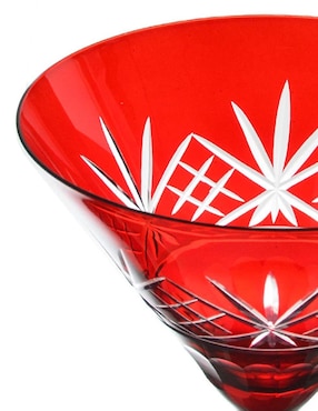 Copa para martini navideña N Narrative Escarlata de vidrio