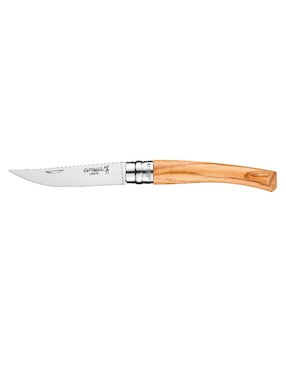 Cuchillo de carne de bolsillo de madera de olivo
