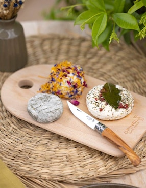 Cuchillo de carne de bolsillo de madera de olivo