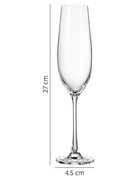 Copa para flauta Bohemia de cristal
