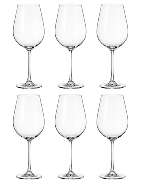 Set de copas para vino tinto Bohemia Verona de cristal 6 piezas