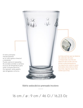 Vaso High Ball La Rochere de vidrio