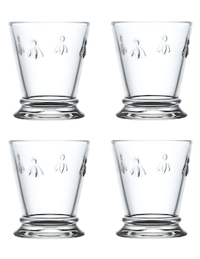 Set vasos La Rochere Abeille de vidrio con 4 piezas