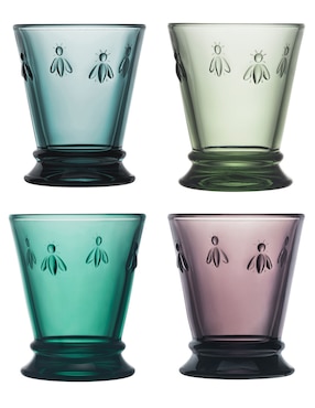 Set vasos La Rochere Abeille de vidrio con 4 piezas