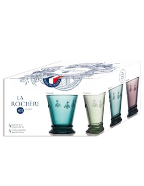 Set vasos La Rochere Abeille de vidrio con 4 piezas