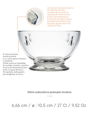 Bowl La Rochere Abeille de vidrio