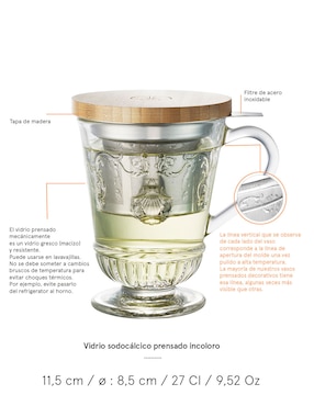 Infusor La Rochere Versailles de vidrio para té