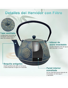 Tetera hervidora Xtellar de hierro