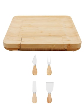 Set tabla para queso Xtellar Xtllar1029 de bambú