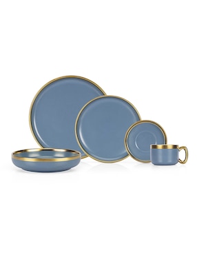 Vajilla N Narrative bluegold de porcelana para 4 personas