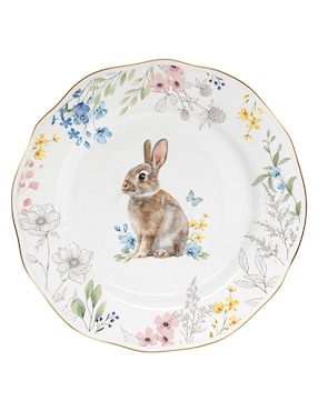 Set de plato para postre N Narrative de porcelana 4 piezas